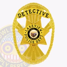 11-d15h11 custom badges and design, create, build and order custom badges personalized badges officer badges lakeview police gold