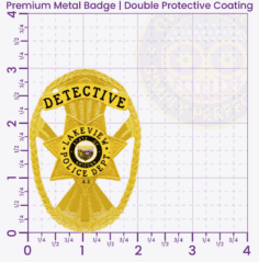 11-D15H11 Custom Badges And Design, Create, Build and Order Custom Badges Personalized Badges Officer Badges Lakeview Police Gold Badges 3 Premium