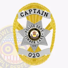 11-d15h11b custom badges and design, create, build and order custom badges personalized badges officer badges timber lake police gold