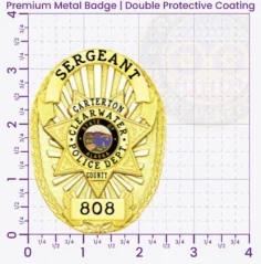 11-D16 Custom Police Badges And Design, Create, Build and Order Personalized Police Badges Officer Badges Gold Badges 3.35 Premium