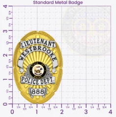 11-G1 Custom Police Badges And Design, Create, Build and Order Personalized Police Badges Officer Badges Gold Badges 3 Standard