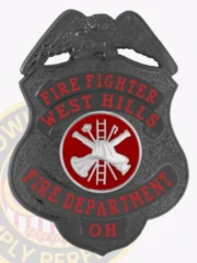 13-B1-2FFB Custom Firefighter Badges and Personalized Fire Department Badges Black Badges