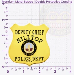 13-F19-2 Custom Police Badges And Design, Create, Build and Order Personalized Police Badges Officer Badges Gold Badges 2.75 Premium