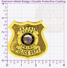 13-F19-4 Custom Police Badges And Design, Create, Build and Order Personalized Police Badges Officer Badges Gold Badges 2.85 Premium