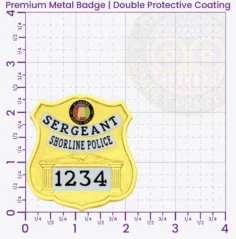 13-F19-7 Custom Police Badges And Design, Create, Build and Order Personalized Police Badges Officer Badges Gold Badges 2.36 Premium