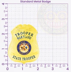 13-F21PLB Buy Custom Police Badges And Design, Create, Build and Order Personalized Police Badges Officer Badges Gold 2.625 Standard Badges