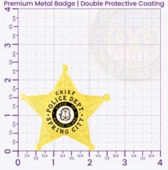 14-A1-2 Custom Police Badges And Design, Create, Build and Order Personalized Police Badges Officer Badges Gold Badges 2.45 Premium