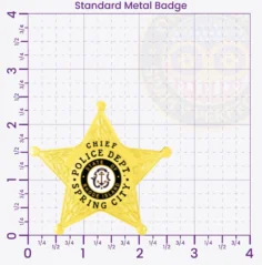 14-A1-2 Custom Police Badges And Design, Create, Build and Order Personalized Police Badges Officer Badges Gold Badges 2.45 Standard