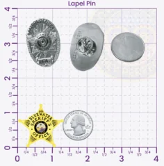 14-B1 Buy Custom Sheriff Badges And Design Create Build and Order Personalized Sheriff Badges Deputy Gold Lapel Pins