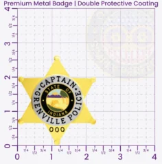 14-B10 Custom Police Badges And Design, Create, Build and Order Personalized Police Badges Officer Badges Gold Badges 2.625 Premium