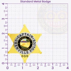 14-B10 Custom Police Badges And Design, Create, Build and Order Personalized Police Badges Officer Badges Gold Badges 2.625 Standard