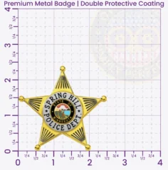 14-B4 Custom Police Badges And Design, Create, Build and Order Personalized Police Badges Officer Badges Gold Badges 2.45 Premium