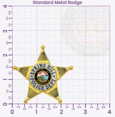 14-B4 Custom Police Badges And Design, Create, Build and Order Personalized Police Badges Officer Badges Gold Badges 2.45 Standard