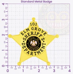 14-C1 Buy Custom Sheriff Badges And Design Create Build and Order Personalized Sheriff Badges Deputy Gold Badges 3.14 Standard