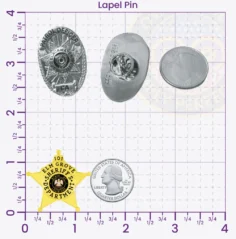 14-C1 Buy Custom Sheriff Badges And Design Create Build and Order Personalized Sheriff Badges Deputy Gold Lapel Pins