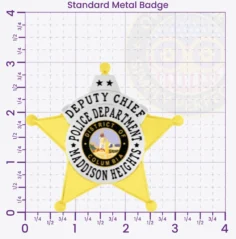 14-C1 Custom Police Badges And Design, Create, Build and Order Personalized Police Badges Officer Badges Gold Badges 3 Standard