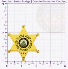 14-D10-3 Custom Police Badges And Design, Create, Build and Order Personalized Police Badges Officer Badges Gold Badges 2.55 Premium