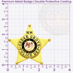 14-H10-2 Custom Police Badges And Design, Create, Build and Order Personalized Police Badges Officer Badges Gold Badges 2.625 Premium