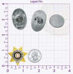 15-H11-1 Custom Police Badges And Design, Create, Build and Order Personalized Police Badges Officer Badges Gold Lapel Pins