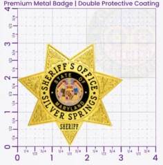 15-H11-1SFB Buy Custom Sheriff Badges And Design Create Build and Order Personalized Sheriff Badges Deputy Gold 3 Premium