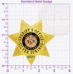 15-H11-1SFB Buy Custom Sheriff Badges And Design Create Build and Order Personalized Sheriff Badges Deputy Gold 3 Standard