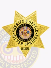 15-H11-1SFB Buy Custom Sheriff Badges And Design Create Build and Order Personalized Sheriff Badges Deputy Gold Badges