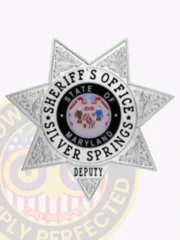 15-H11-1SFB Buy Custom Sheriff Badges And Design Create Build and Order Personalized Sheriff Badges Deputy Silver Badges