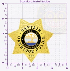 15-H11-2 Custom Police Badges And Design, Create, Build and Order Personalized Police Badges Officer Badges Gold Badges 3 Standard