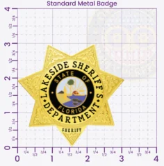 15-H11-2SFB Buy Custom Sheriff Badges And Design Create Build and Order Personalized Sheriff Badges Deputy Gold 3 Standard