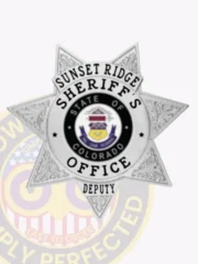 16-H12 Buy Custom Sheriff Badges And Design Create Build and Order Personalized Sheriff Badges Deputy Silver Badges