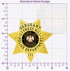 16-H12 Custom Police Badges And Design, Create, Build and Order Personalized Police Badges Officer Badges Gold Badges 3 Standard