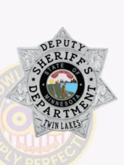 16-H20 Buy Custom Sheriff Badges And Design Create Build and Order Personalized Sheriff Badges Deputy Silver Badges