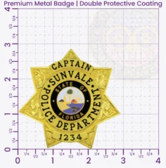 16-H20 Custom Police Badges And Design, Create, Build and Order Personalized Police Badges Officer Badges Gold Badges 2.80 Premium