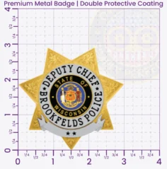 16-H30 Custom Police Badges And Design, Create, Build and Order Personalized Police Badges Officer Badges Gold Badges 2.91 Premium