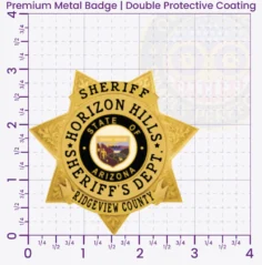 16-H31 Buy Custom Sheriff Badges And Design Create Build and Order Personalized Sheriff Badges Deputy Gold Badges 3 Premium