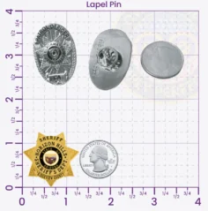 16-H31 Buy Custom Sheriff Badges And Design Create Build and Order Personalized Sheriff Badges Deputy Gold Lapel Pins