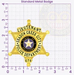 17-B1 Custom Police Badges And Design, Create, Build and Order Personalized Police Badges Officer Badges Gold Badges 3 Standard