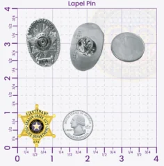 17-B1 Custom Police Badges And Design, Create, Build and Order Personalized Police Badges Officer Badges Gold Lapel Pins