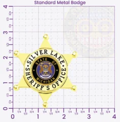 17-H14-2 Buy Custom Sheriff Badges And Design Create Build and Order Personalized Sheriff Badges Deputy Gold Badges 2.83 Standard