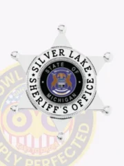 17-H14-2 Buy Custom Sheriff Badges And Design Create Build and Order Personalized Sheriff Badges Deputy Silver Badges