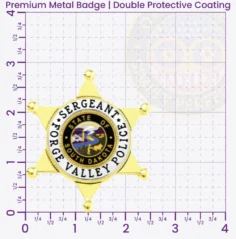 17-H14-2 Custom Police Badges And Design, Create, Build and Order Personalized Police Badges Officer Badges Gold Badges 2.83 Premium