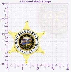 17-H14-2 Custom Police Badges And Design, Create, Build and Order Personalized Police Badges Officer Badges Gold Badges 2.83 Standard