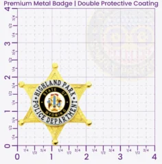 17-H14 Custom Police Badges And Design, Create, Build and Order Personalized Police Badges Officer Badges Gold Badges 2.45 Premium