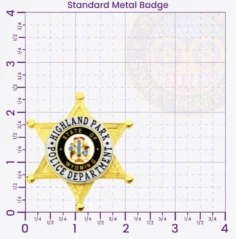 17-H14 Custom Police Badges And Design, Create, Build and Order Personalized Police Badges Officer Badges Gold Badges 2.45 Standard