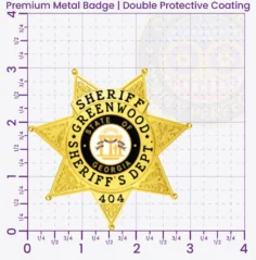 17-H15 Buy Custom Sheriff Badges And Design Create Build and Order Personalized Sheriff Badges Deputy Gold Badges 3 Premium