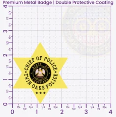 18-H14-2 Custom Police Badges And Design, Create, Build and Order Personalized Police Badges Officer Badges Gold Badges 2.55 Premium