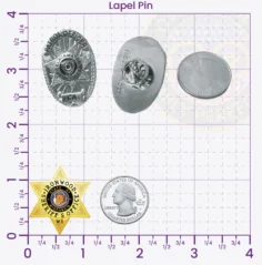 18-H14 Buy Custom Sheriff Badges And Design Create Build and Order Personalized Sheriff Badges Deputy Gold Lapel Pins