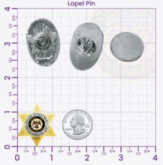 18-H14 Custom Police Badges And Design, Create, Build and Order Personalized Police Badges Officer Badges Gold Lapel Pins