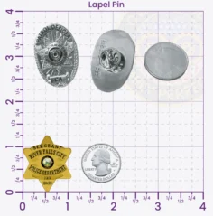 18-P1 Custom Police Badges And Design, Create, Build and Order Personalized Police Badges Officer Badges Gold Lapel Pins