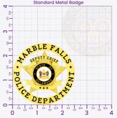 19-A1 Custom Police Badges And Design, Create, Build and Order Personalized Police Badges Officer Badges Gold Badges 2.5 Standard